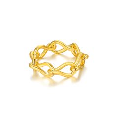 Infinity Bond Statement Ring Gold Plated