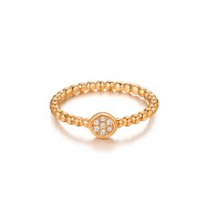 Sparkling Bubbles Ring with Swarovski Crystals Rose Gold Plated