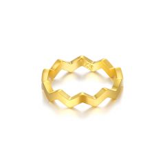 Zig Zag Stackable Ring Gold Plated