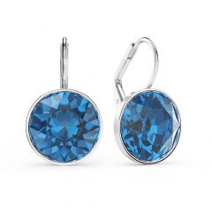 Bella Earrings with 8.5 Carat Sapphire Crystals Silver Plated