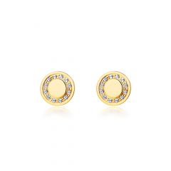 Mini Cosmos Stud Earrings with Swarovski® Crystals Gold Plated