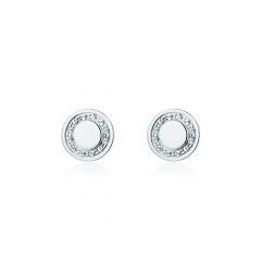 Mini Cosmos Stud Earrings with Swarovski® Crystals Rhodium Plated