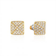 Glance Earrings with Swarovski Crystals Gold Plated