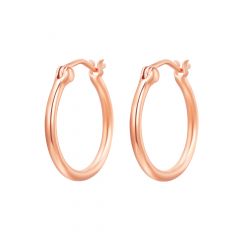 Minimal Mix Carrier Hoop Earrings 18mm Rose Gold Plated