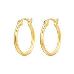 Minimal Mix Carrier Hoop Earrings 18mm Gold Plated