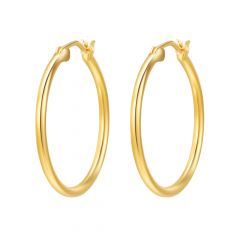 Minimal Mix Carrier Hoop Earrings 26mm Gold Plated