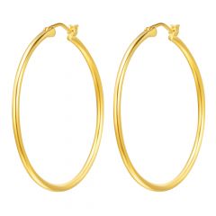Minimal Mix Carrier Hoop Earrings 39mm Gold Plated