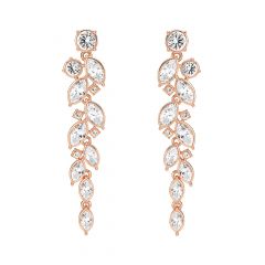 Paloma Drop Earrings with Swarovski Crystals Rose Gold Plated