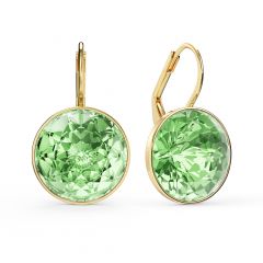 Bella Earrings with 10 Carat Peridot Crystals Gold Plated
