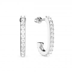Eternity Mix Carrier Earrings 19mm Silver Plated