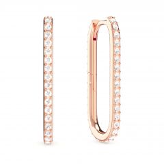 Grand Mix Carrier Earrings 31mm Rose Gold Plated