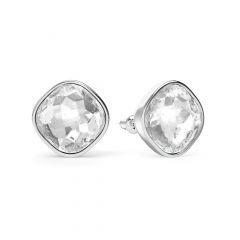 Cushion Statement Mix Carrier Earrings Clear Crystals Silver Plated