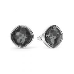 Cushion Statement Mix Carrier Earrings Silver Night Crystals Silver Plated