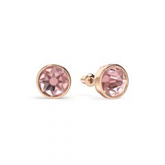 Mix Stud Carrier Earrings Vintage Rose Crystals Rose Gold Plated