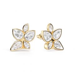 Edna Drop Mix Carrier Earrings Gold Plated