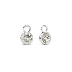 Bella 1 Carat Mix Charms with Silver Shade Crystals Silver Plated