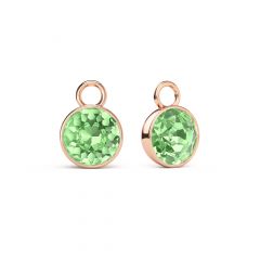 Bella 2 Carat Mix Charms with Peridot Crystals Rose Gold Plated