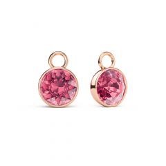 Bella 2 Carat Mix Charms with Rose Crystals Rose Gold Plated