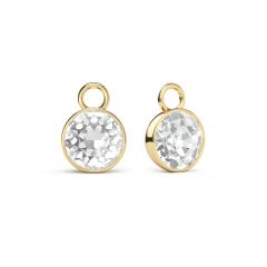 Bella 2 Carat Mix Charms with Clear Swarovski Crystals Gold Plated