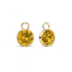 Bella 2 Carat Mix Charms with Golden Topaz Crystals Gold Plated