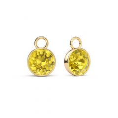 Bella 2 Carat Mix Charms with Light Topaz Swarovski Crystals Gold Plated