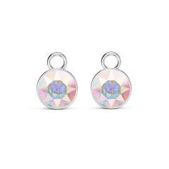 Bella 2 Carat Mix Charms with Swarovski Crystals Aurore Boreale Rhodium Plated