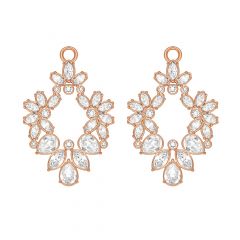 Charlotte Floral Drop Mix Charms Rose Gold Plated