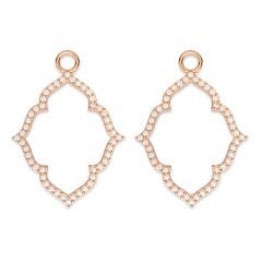 Open Victoria Mix Charms with Swarovski Crystals Rose Gold Plated
