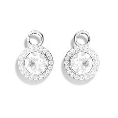 Angelic Circle Mix Charms Clear Crystals Rhodium Plated