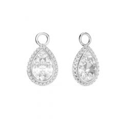 Angelic Teardrop Drop Mix Charms Silver Plated