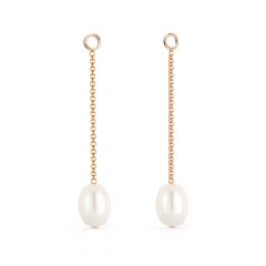 Petite Drop Freshwater Pearl Mix Charms Rose Gold Plated