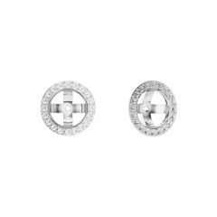 Angelic Earring Jackets Clear Crystals Rhodium Plated