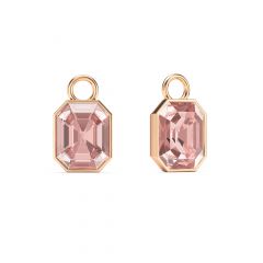 Octagon Mix Charms Vintage Rose Crystal Rose Gold Plated