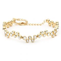MYJS Fidelity Golden Silk Bracelet with Swarovski® Crystals