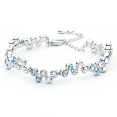 MYJS Fidelity Blue Bracelet with Swarovski® Crystals