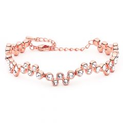MYJS Fidelity Bracelet with Swarovski® Crystals Rose Gold Plated