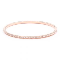 Metro Eternity Bangle with Clear Crystals Rose Gold Plated