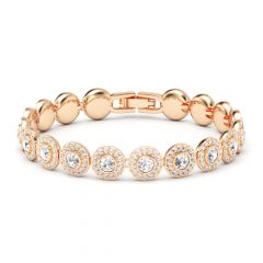 Angelic Tennis Bracelet Clear Crystal Rose Gold Plated