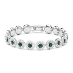 Angelic Tennis Bracelet Emerald Crystal Rhodium Plated