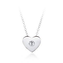 Modern Crystal on a Heart Pendant with Swarovski® Crystals