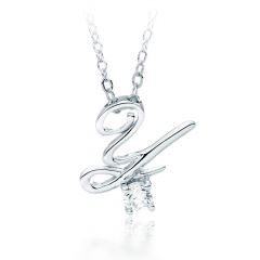 Letter Y Name Initial Necklace with Cubic Zirconia