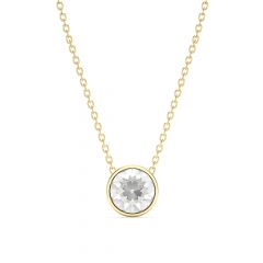Bella 4 Carat Necklace Clear Crystal Gold Plated