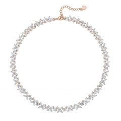 Victoria Necklace with Marquise CZ Rose Gold Plated
