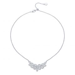 Baron Marquise Necklace with Swarovski Crystals Rhodium Plated