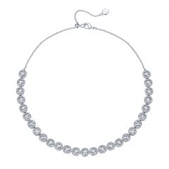 Angelic Square Necklace Crystals Rhodium Plated