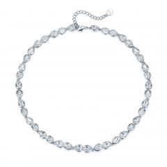 Talesia Necklace with Swarovski Crystals Rhodium Plated