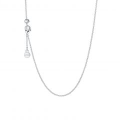 Adjustable 45CM Necklace Chain Rhodium Plated