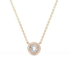 Angelic Pendant Clear Crystals Rose Gold Plated