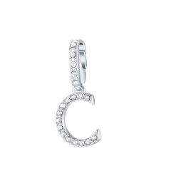 Affinity Charm Letter C with clear Crystals Rhodium Plated
