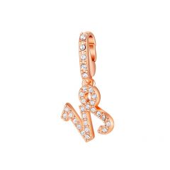 Affinity Charm Capricorn Zodiac Sign with clear Crystals Rose Gold Plated